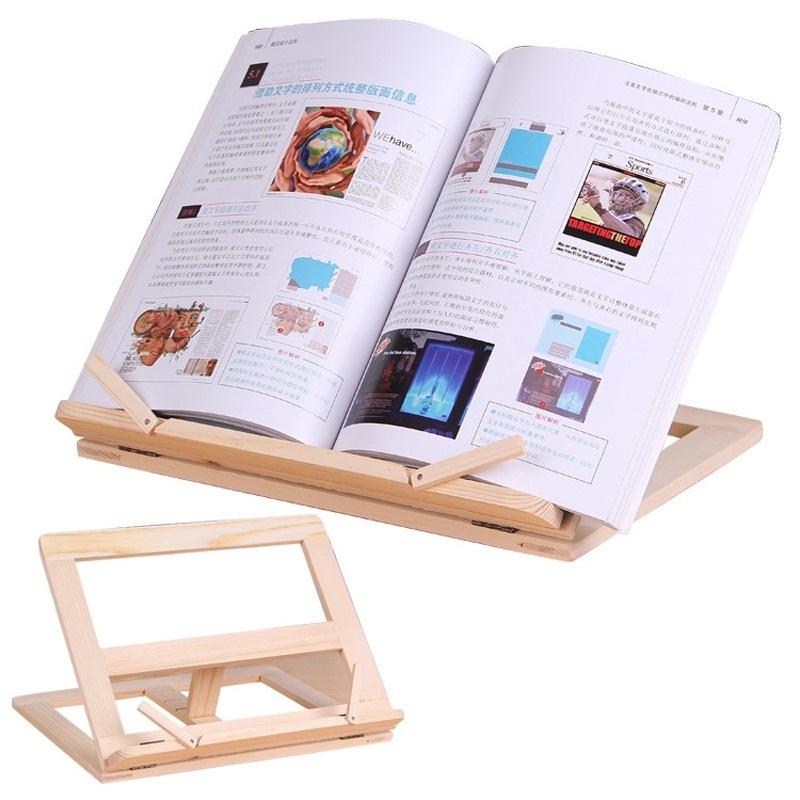 Tablet Lap Desk - 木製フレーム読書用本棚ブラケット、ブックエンド、タブレットPCサポート、譜面台、木製テーブル、描画用イーゼル