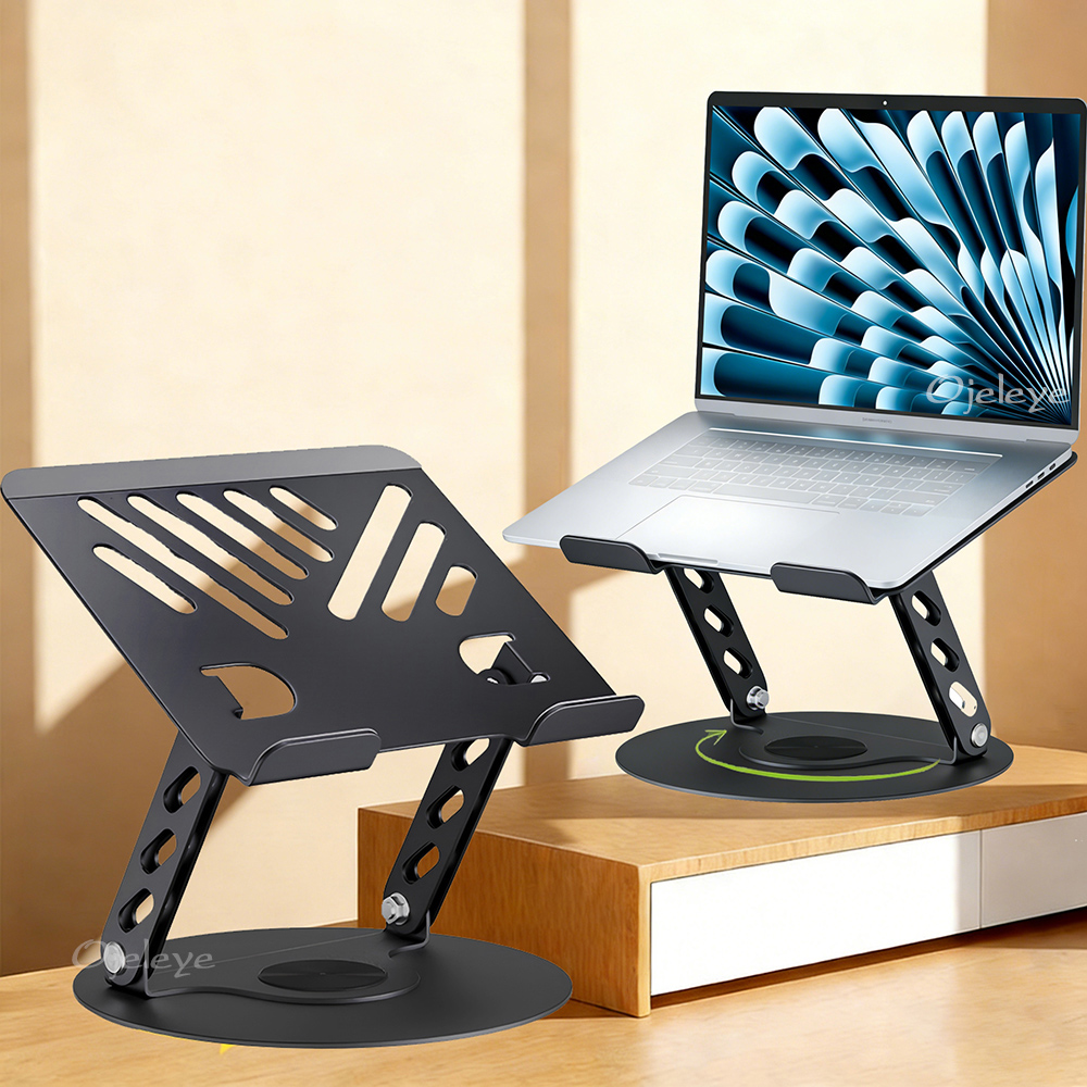 Cooling Stand Tablet - 360 ° 回転可能なアルミニウム合金製ノートパソコンスタンド。MacBookやSamsungの9.7～17.3インチのノートパソコン、タブレットに対応。折りたたみ式で、冷却機能も備えています。