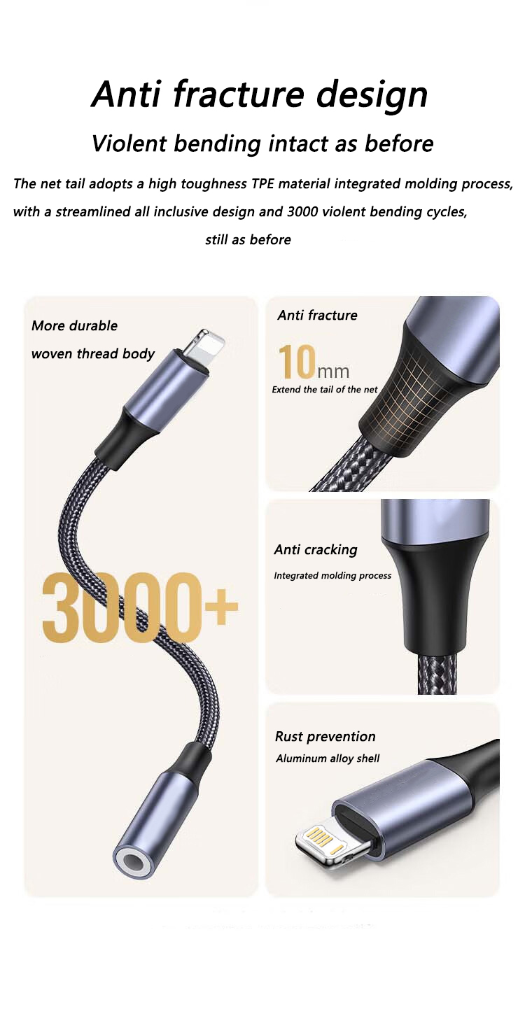 3.5 ミリメートルジャック AUX ケーブル 8 ピン照明 - Wired Earphone Lightning のレビューと価格