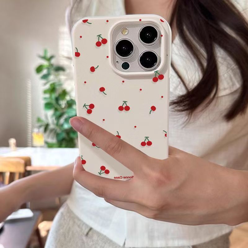 かわいい漫画のチェリーとライチ柄のスマホケース、Samsun - Samsung Galaxy A55 のレビューと価格