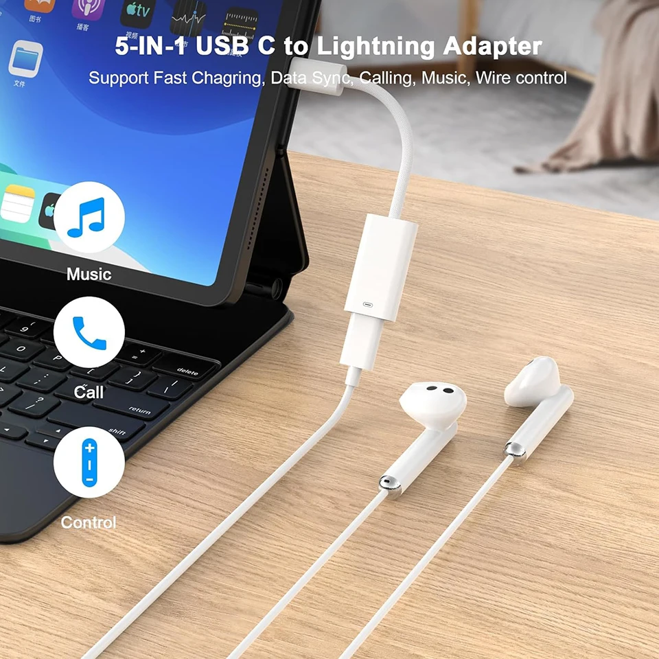 タイプCからiOSへのイヤホンコンバーター、iPhone 1 - Wired Earphone Lightning のレビューと価格