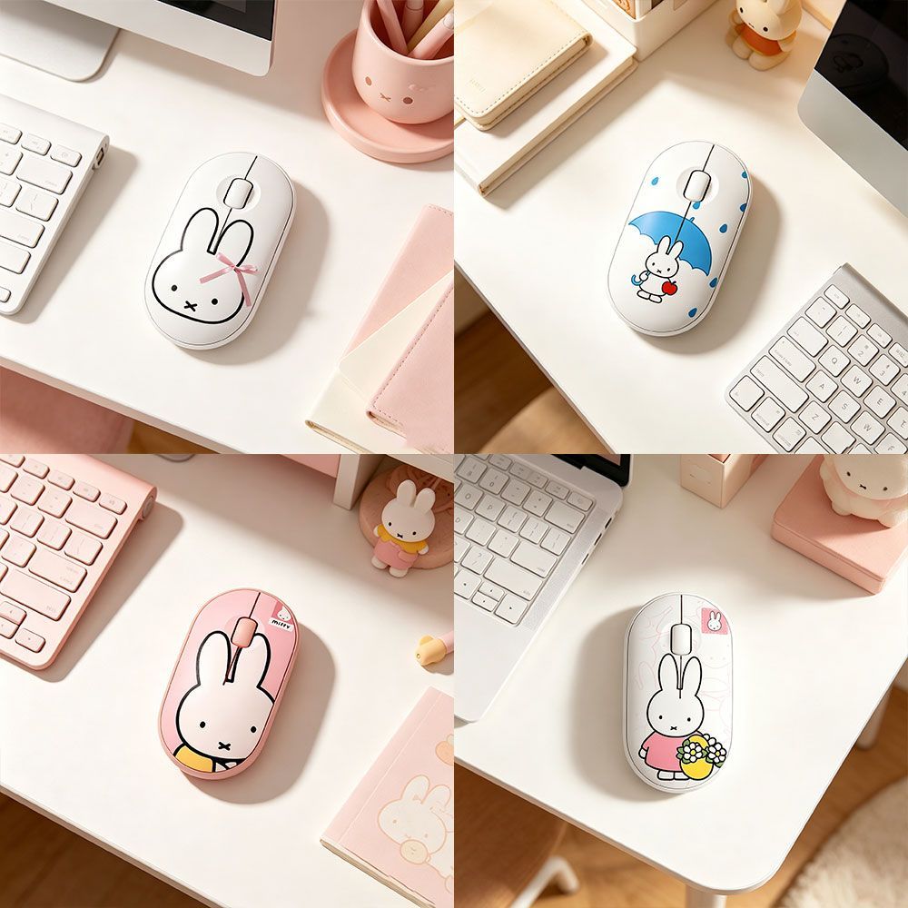 かわいいミッフィーのワイヤレスマウス、静音でキュートなデザイ - Tablet Cute Accessories のレビューと価格