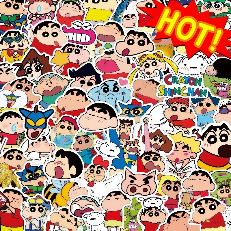 100個入り クレヨンしんちゃん ステッカー かわいいアニメ - Tablet Cute Accessories のレビューと価格