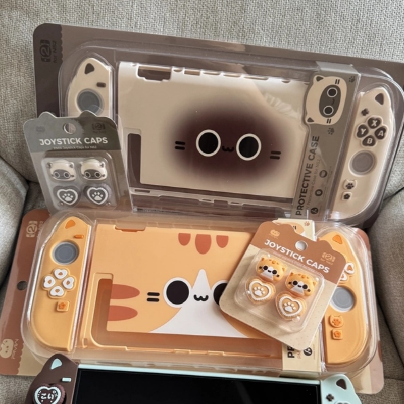 かわいい猫シリコンコントローラ保護ケース親指グリップジョイス - Tablet Cute Accessories のレビューと価格