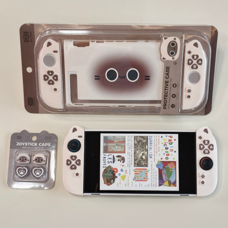 かわいい猫シリコンコントローラ保護ケース親指グリップジョイス - Tablet Cute Accessories のレビューと価格